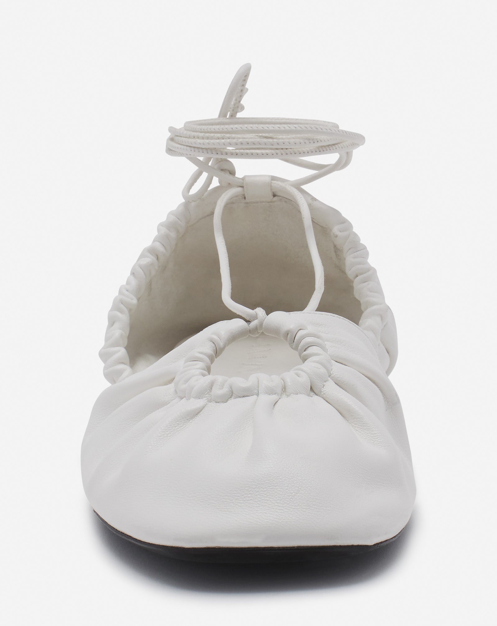 MESURE LACE-UP LEATHER BALLERINA - 7