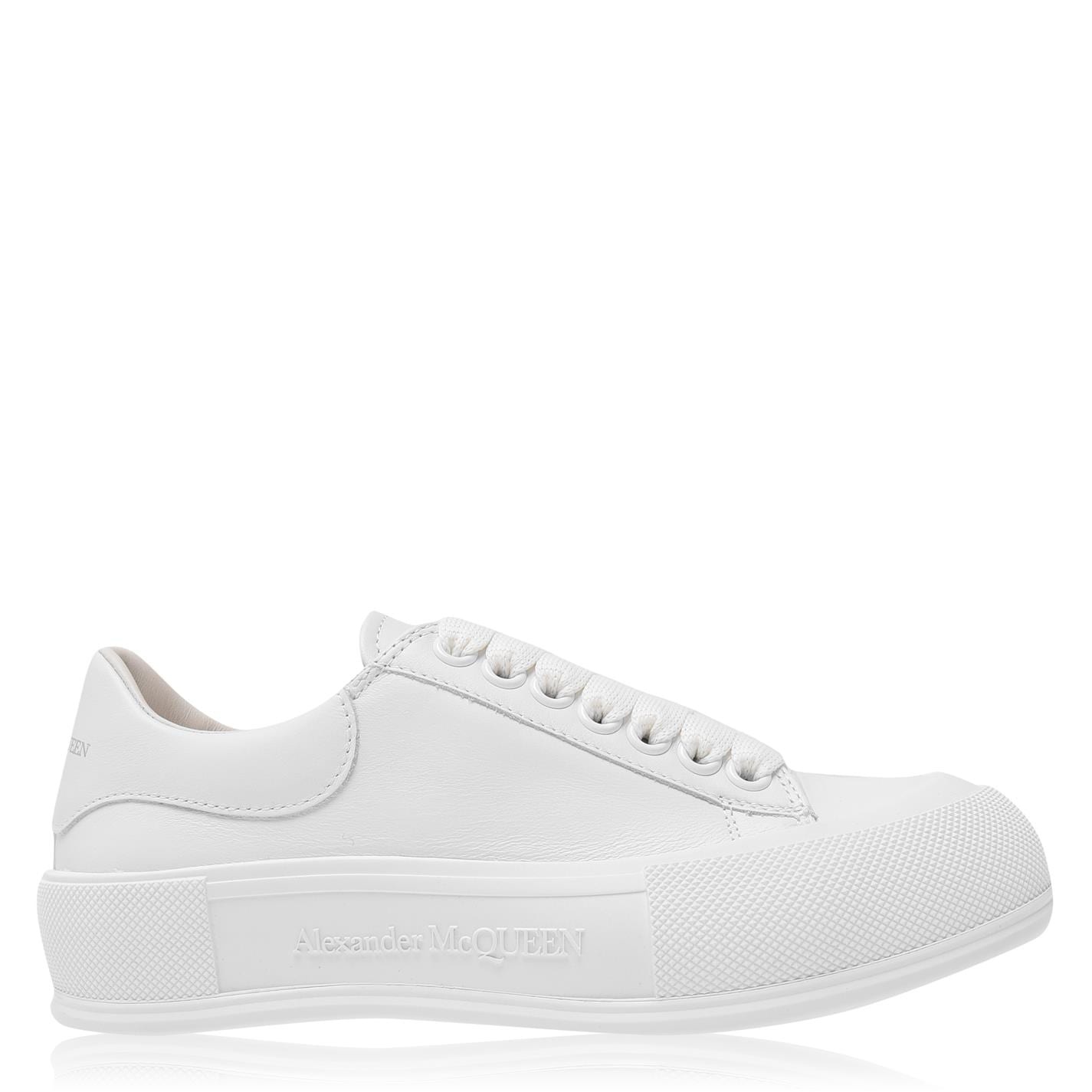 LEATHER PLIMSOLE SNEAKERS - 1