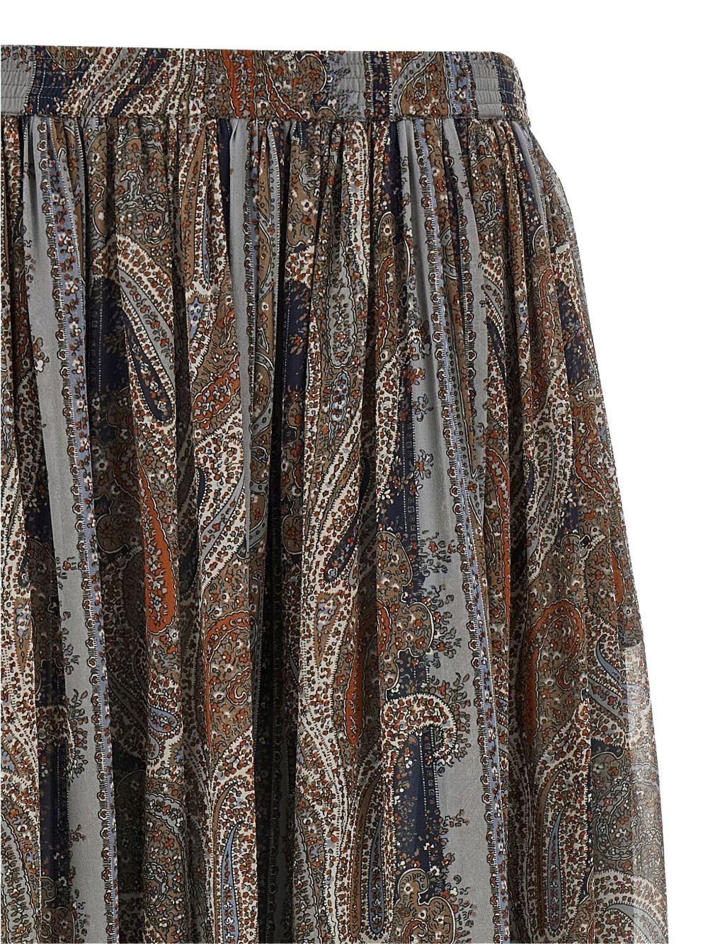 paisley-print ruffled skirt - 3