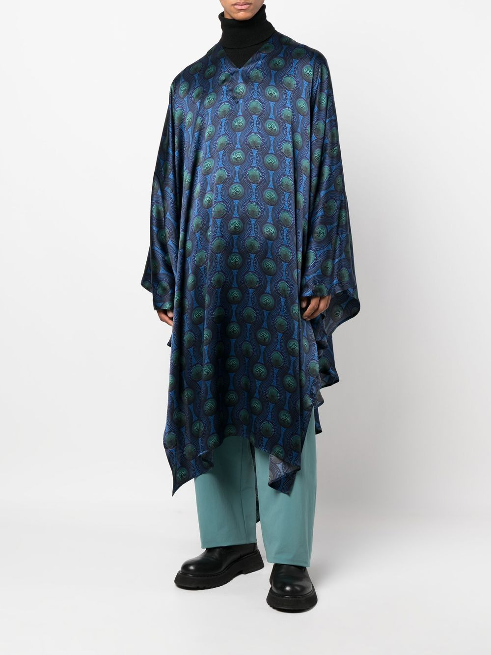 Ozwald Boateng - OZWALD BOATENG silk cape shirt - 2