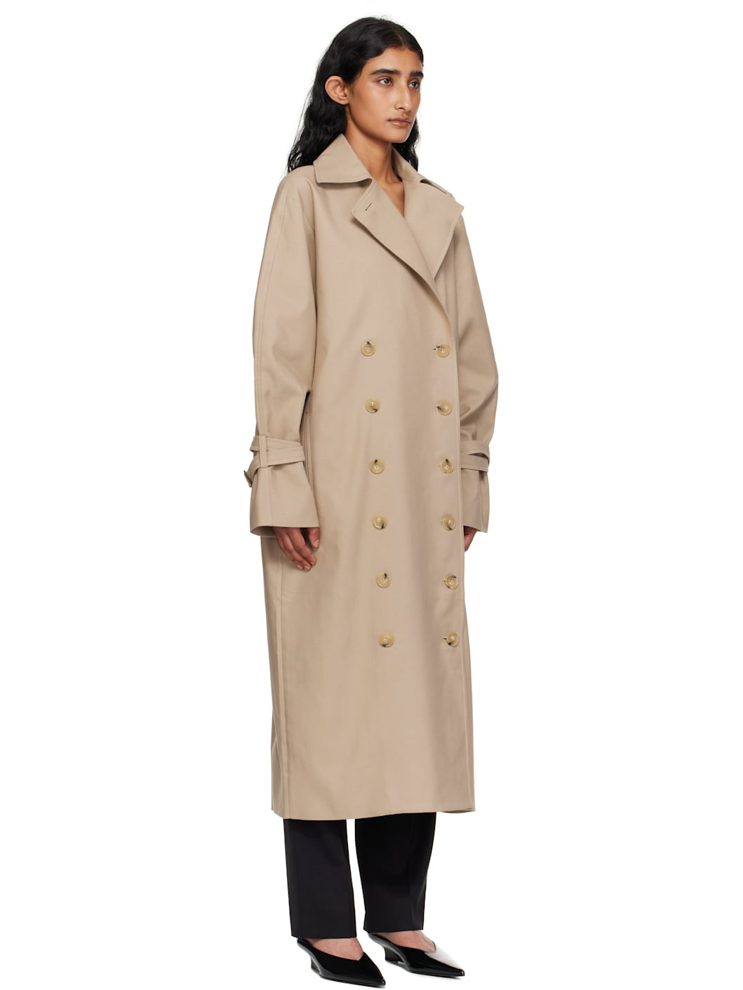 Beige Signature Trench Coat - 2