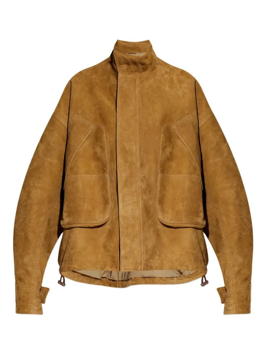 The Attico Suede Leather Bomber Jacket - 1