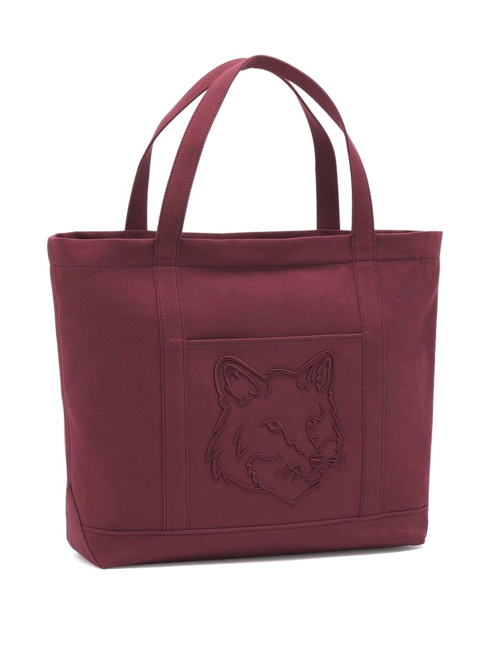 large Fox Head-embroidered tote bag - 3