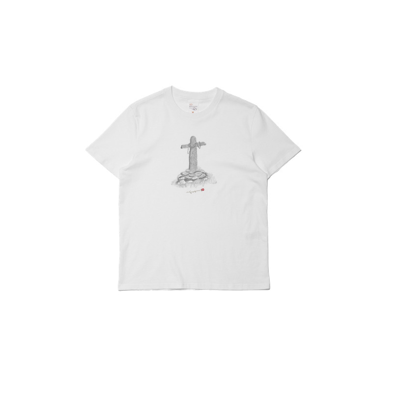 Roy Grave Cross T-Shirt Offwhite - 4