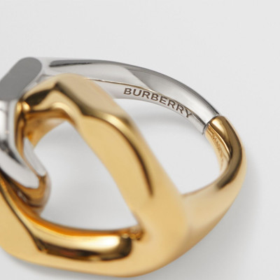 Burberry Gold and Palladium-plated Chain-link Ring outlook