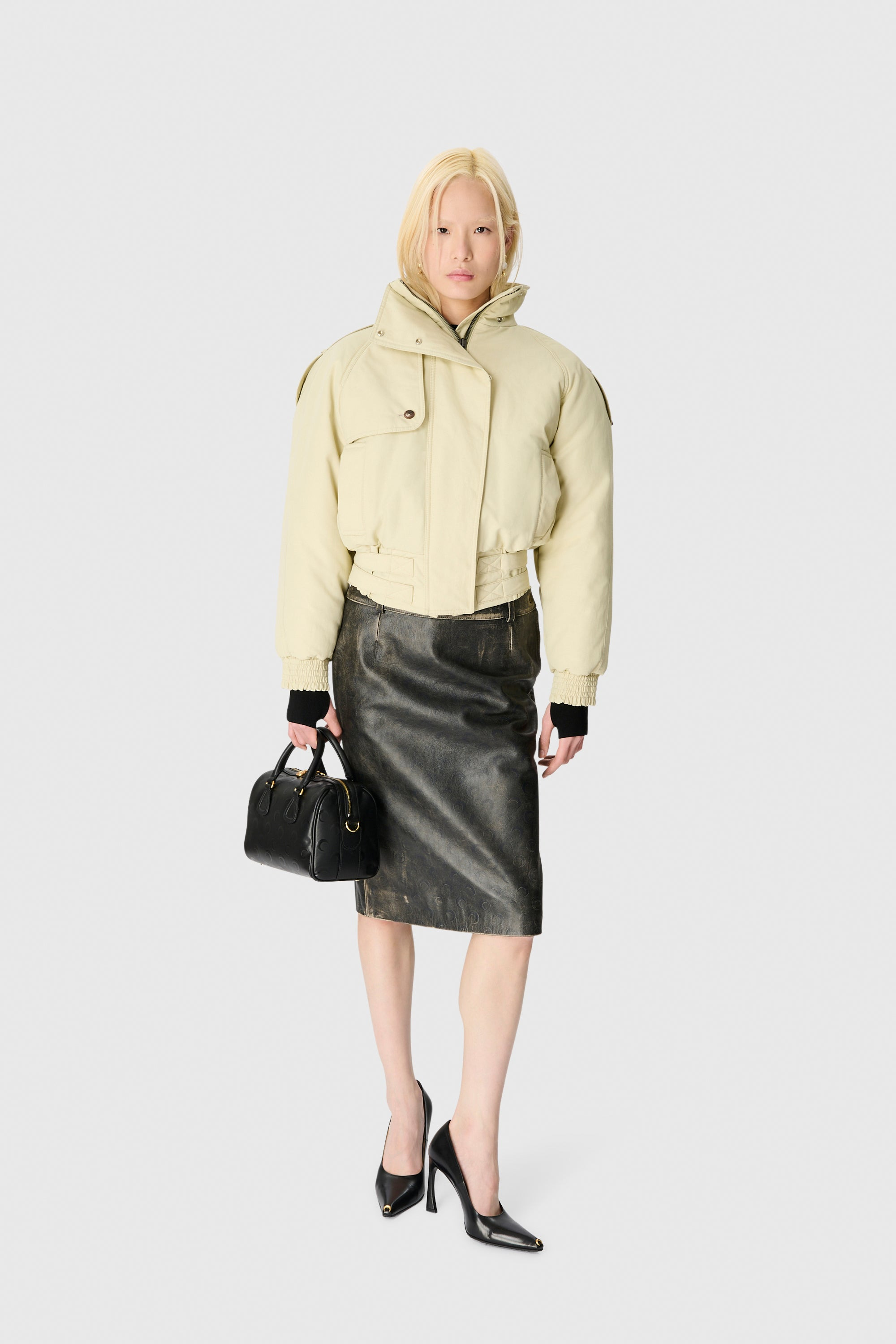 REGENERATED GABARDINE TWILL BOMBER JACKET - 3