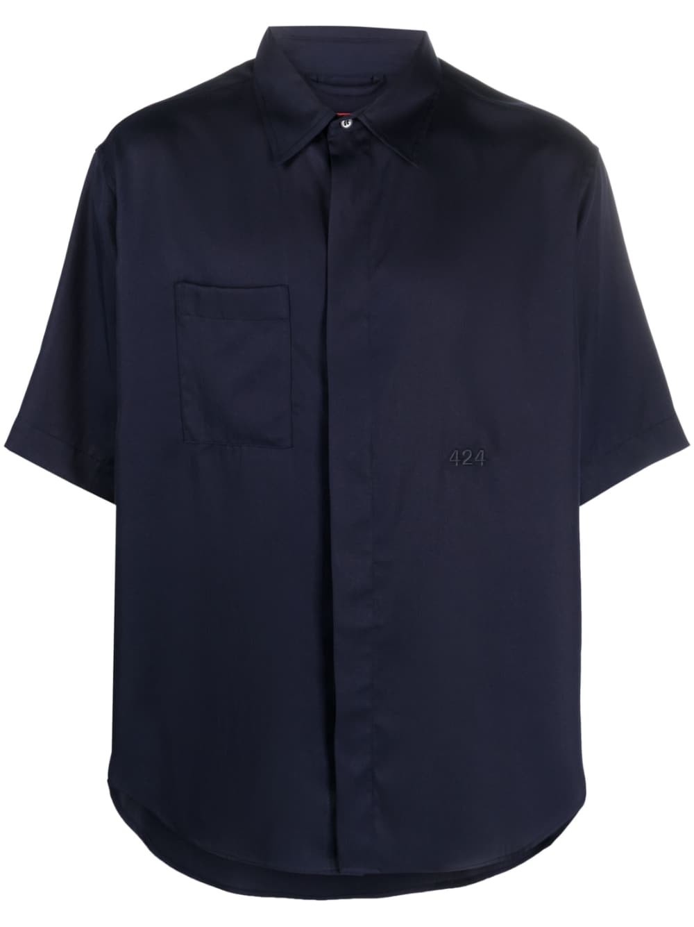 logo-embroidered short-sleeve shirt - 1