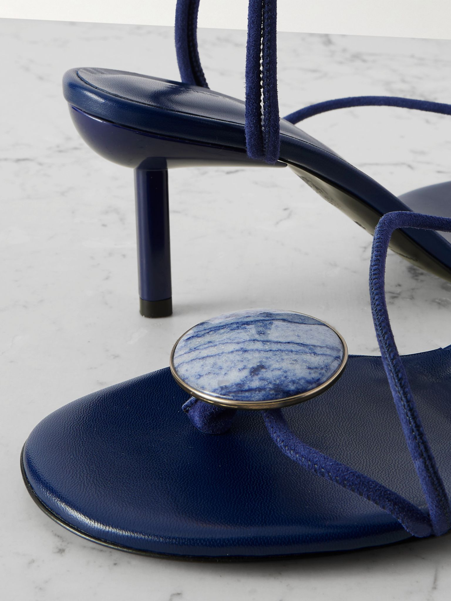 Doma embellished suede sandals Blue - 4