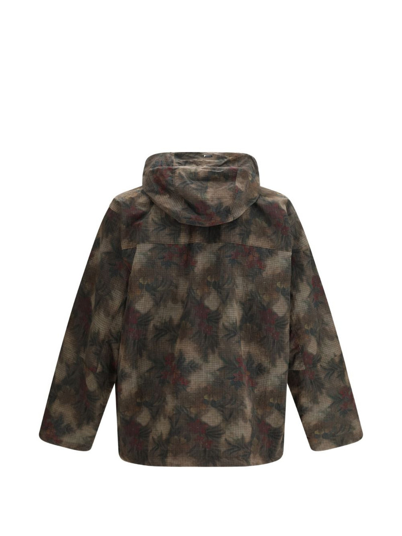 Herno hooded floral coat outlook
