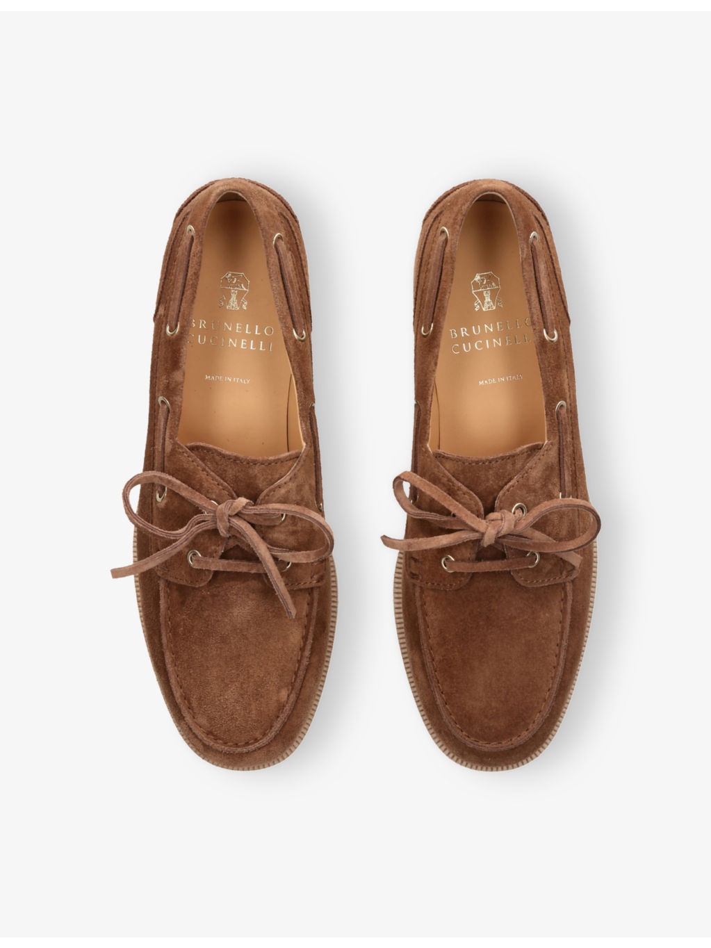 Lace-Up Suede Boat Shoes - 2