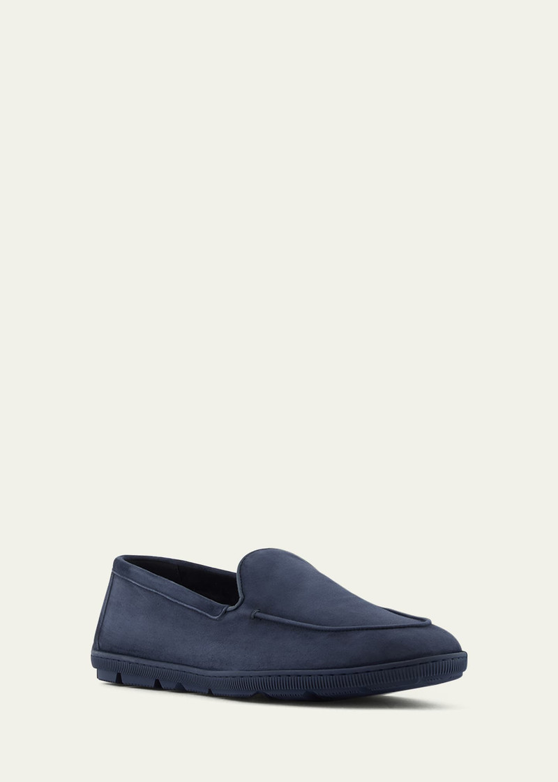 GIORGIO ARMANI Men's Suede Sneaker Loafers outlook