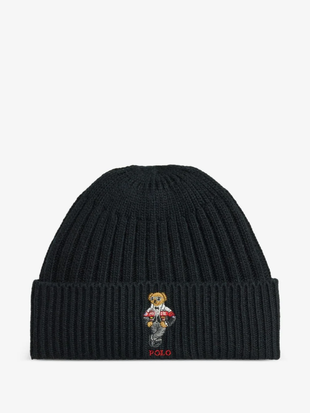 Polo Bear ribbed-knit beanie hat - 1