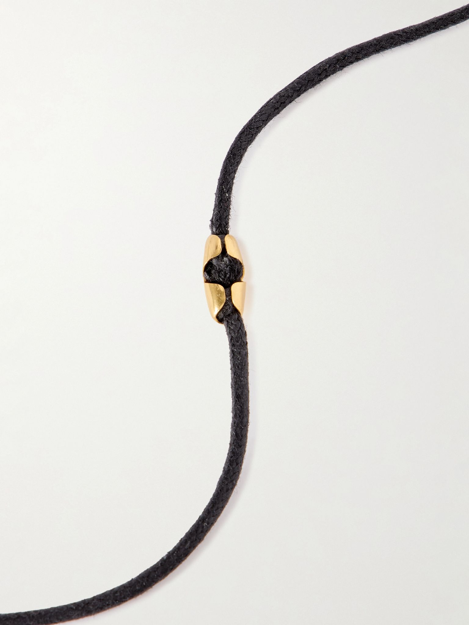 The Birth of Venus gold-plated and cord necklace Gold - 3