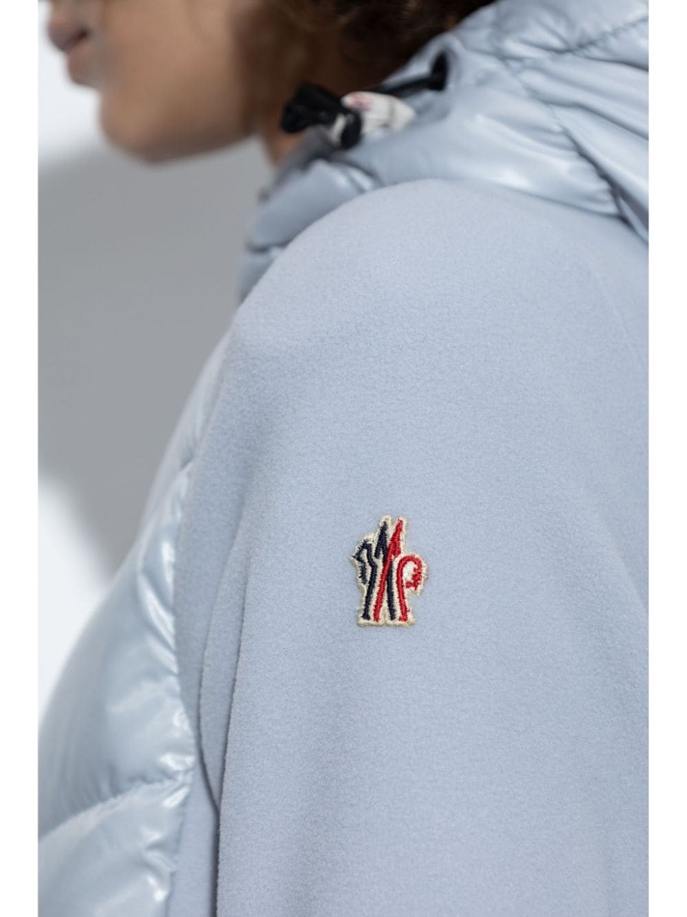 logo-patch hooded padded jacket - 5