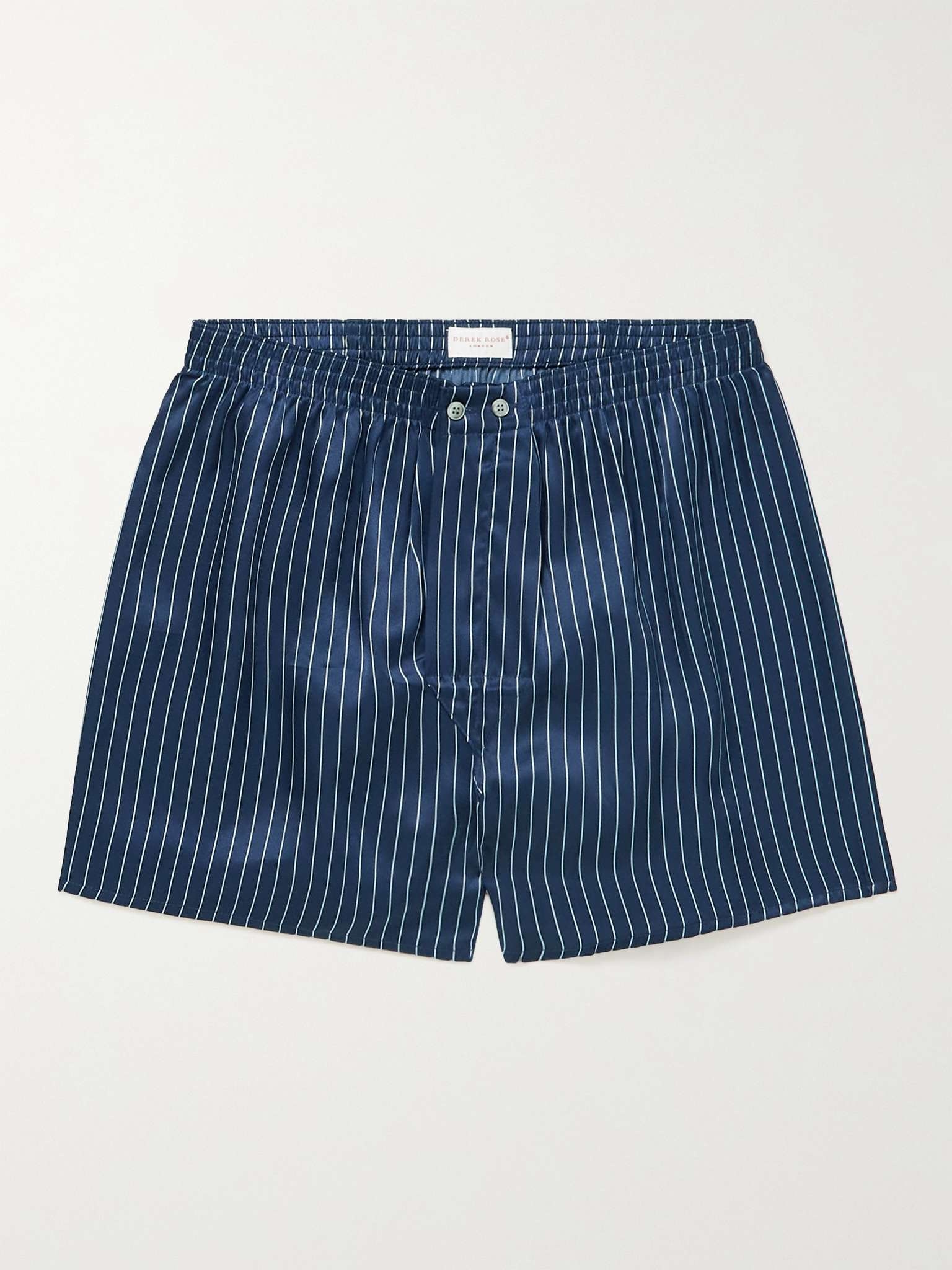 Striped Silk Boxer Shorts - 1