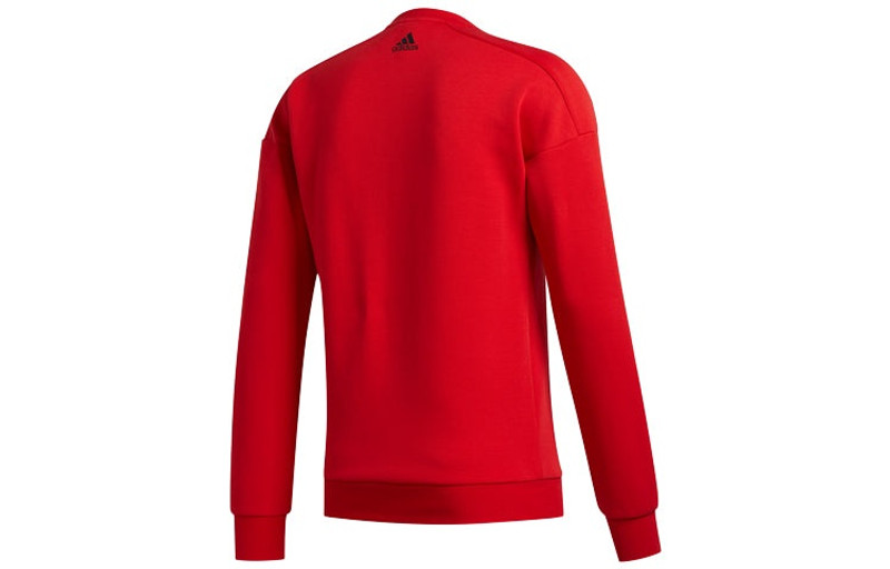 adidas adidas Logo Printing Sports Pullover Red FU6221 outlook