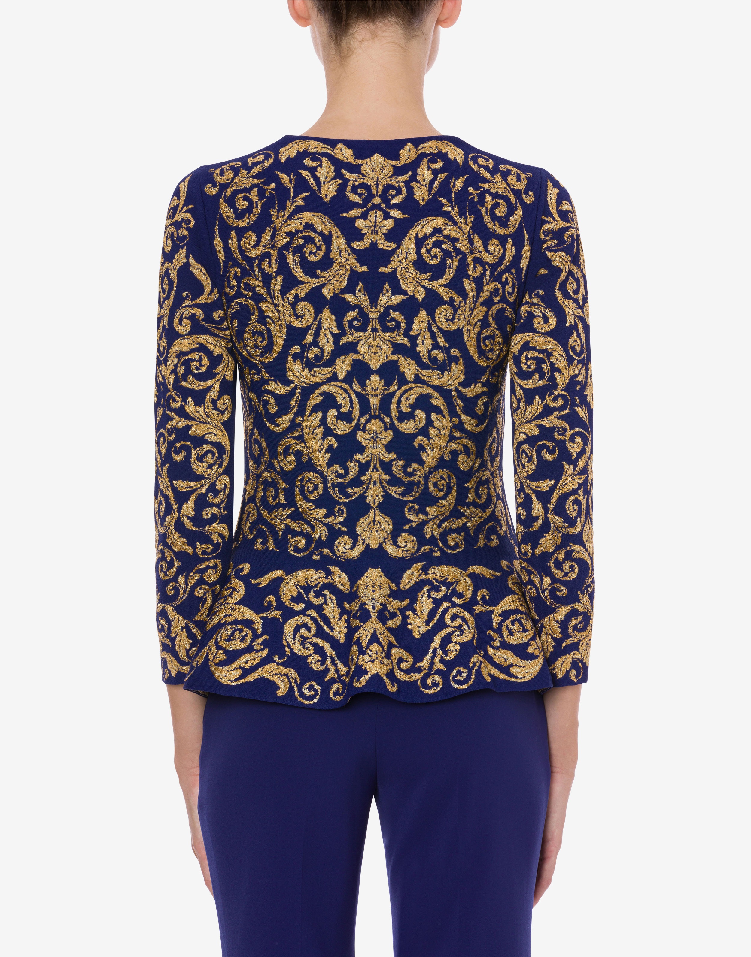 BAROQUE JACQUARD KNIT PULLOVER - 3