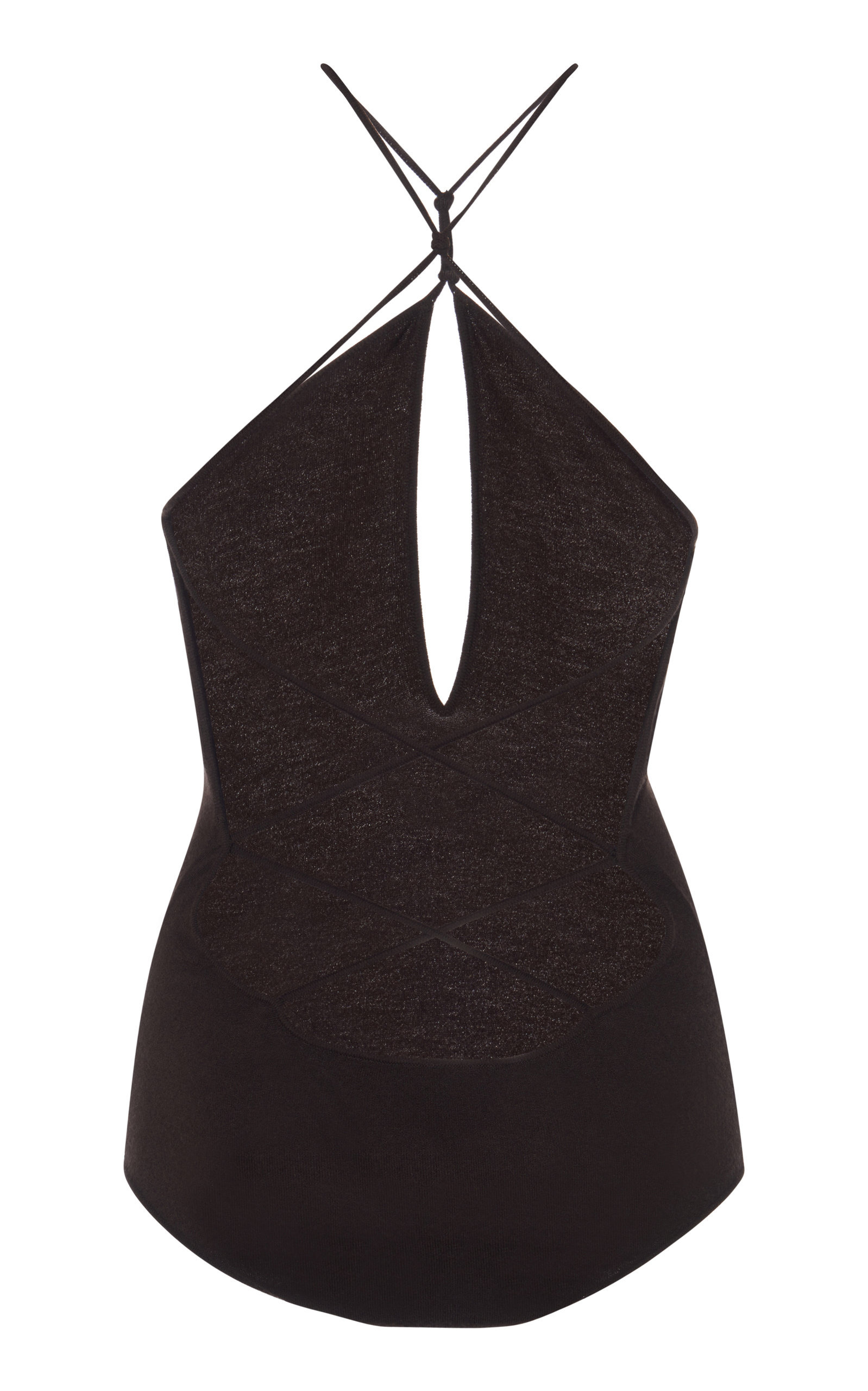 Twist-Neck Cashmere-Blend Bodysuit black - 3