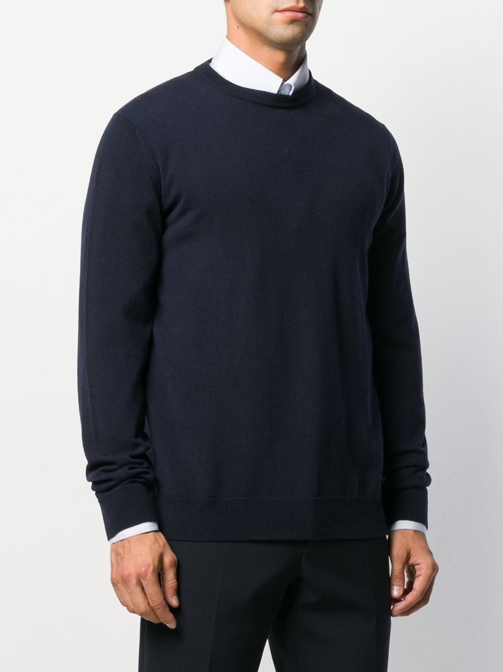 fine knit crew neck sweater - 3