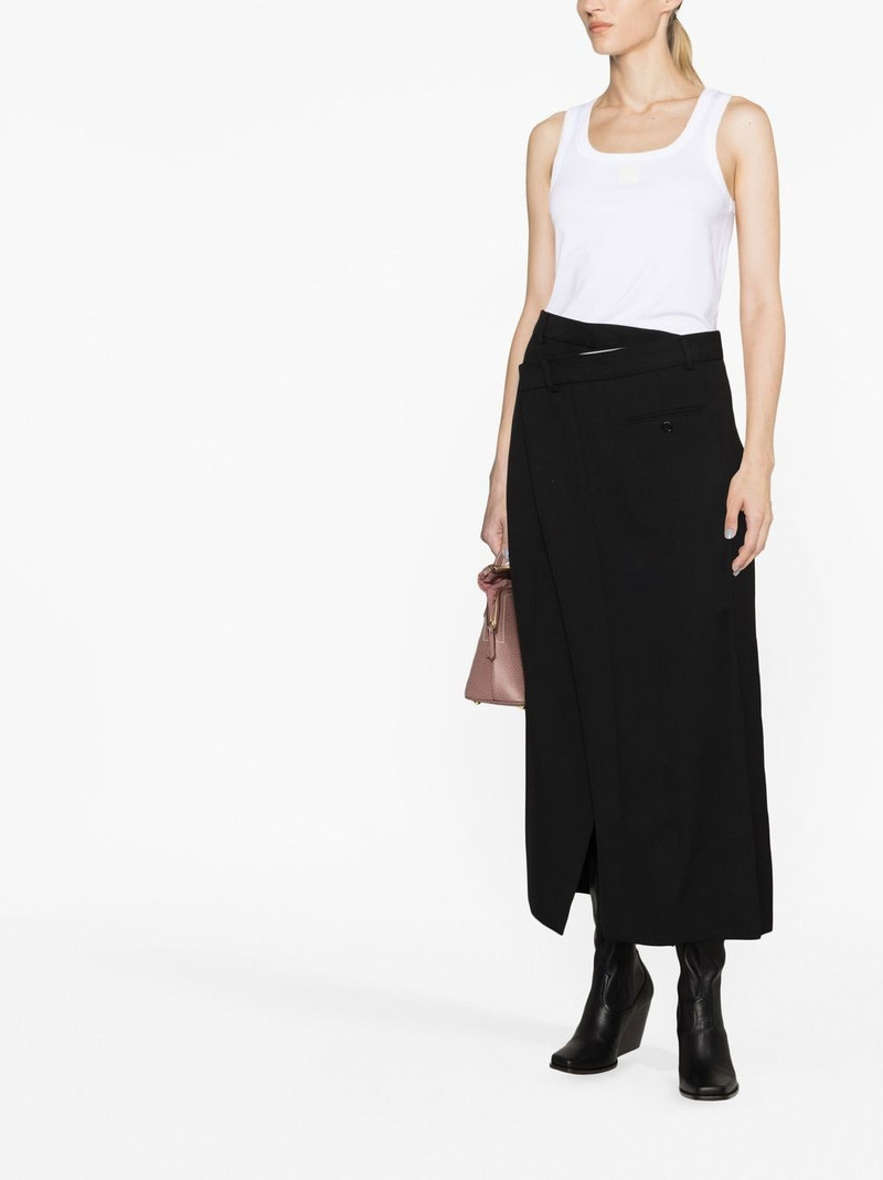 Raf Simons logo-patch cotton tank top outlook