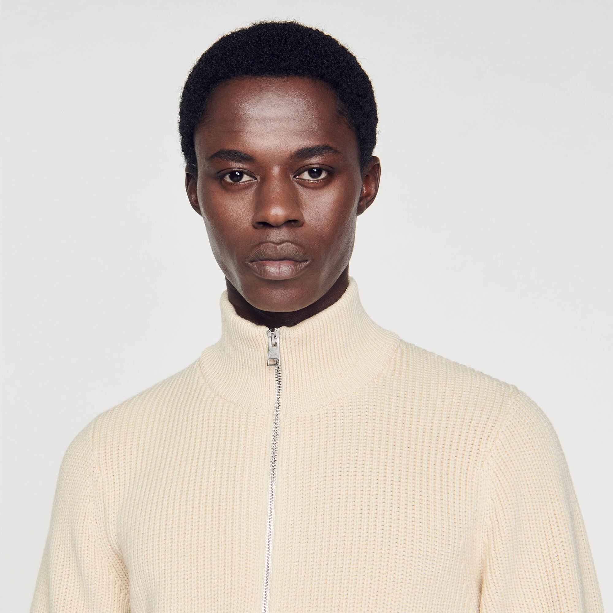 KNITTED ZIP-UP CARDIGAN - 4