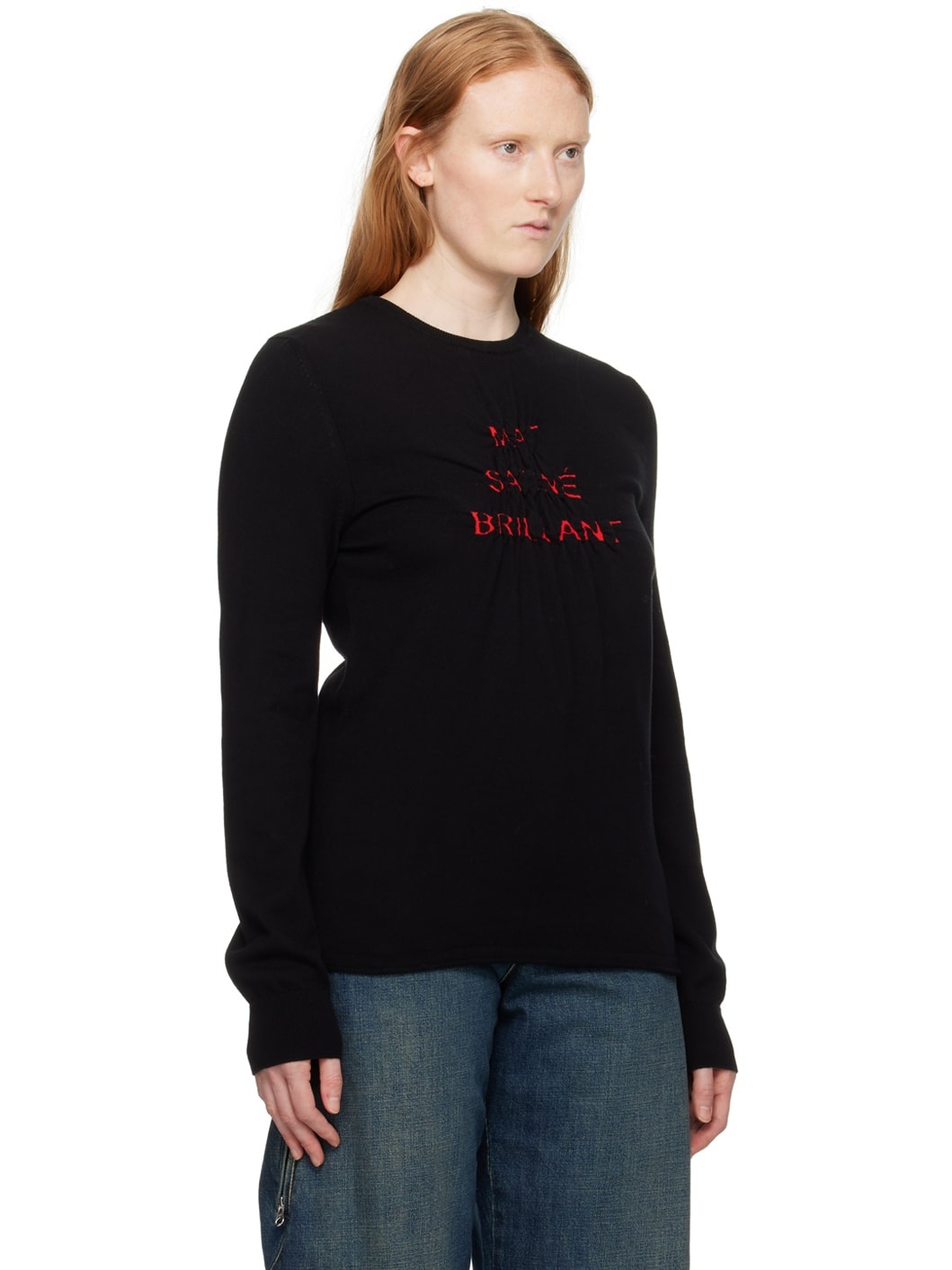Black Intarsia Sweater - 2