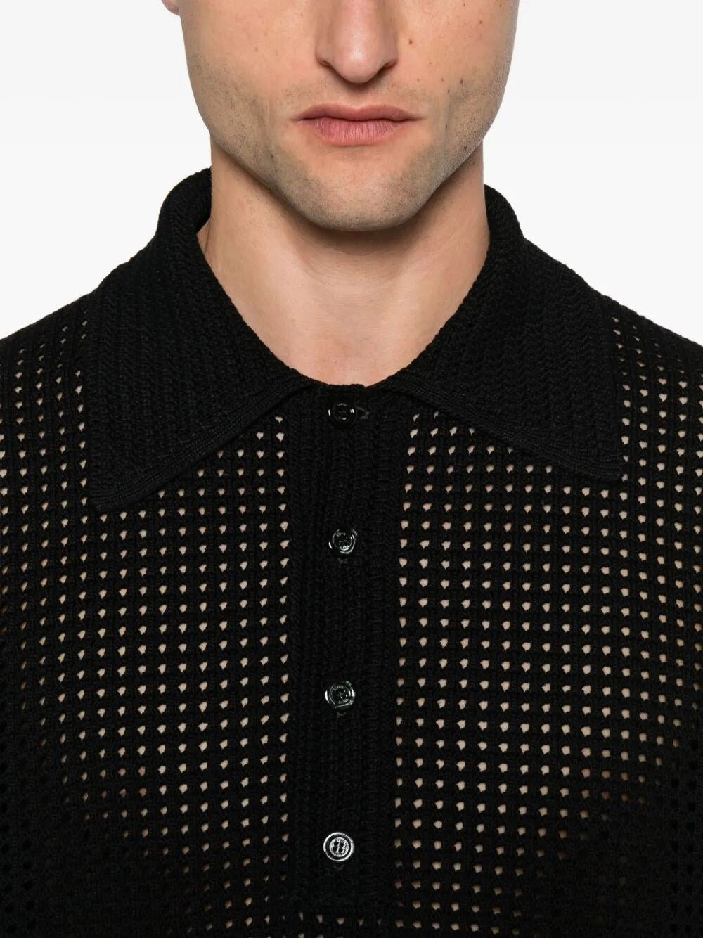 Gucci Men Long Sleeve Cotton Polo - 4