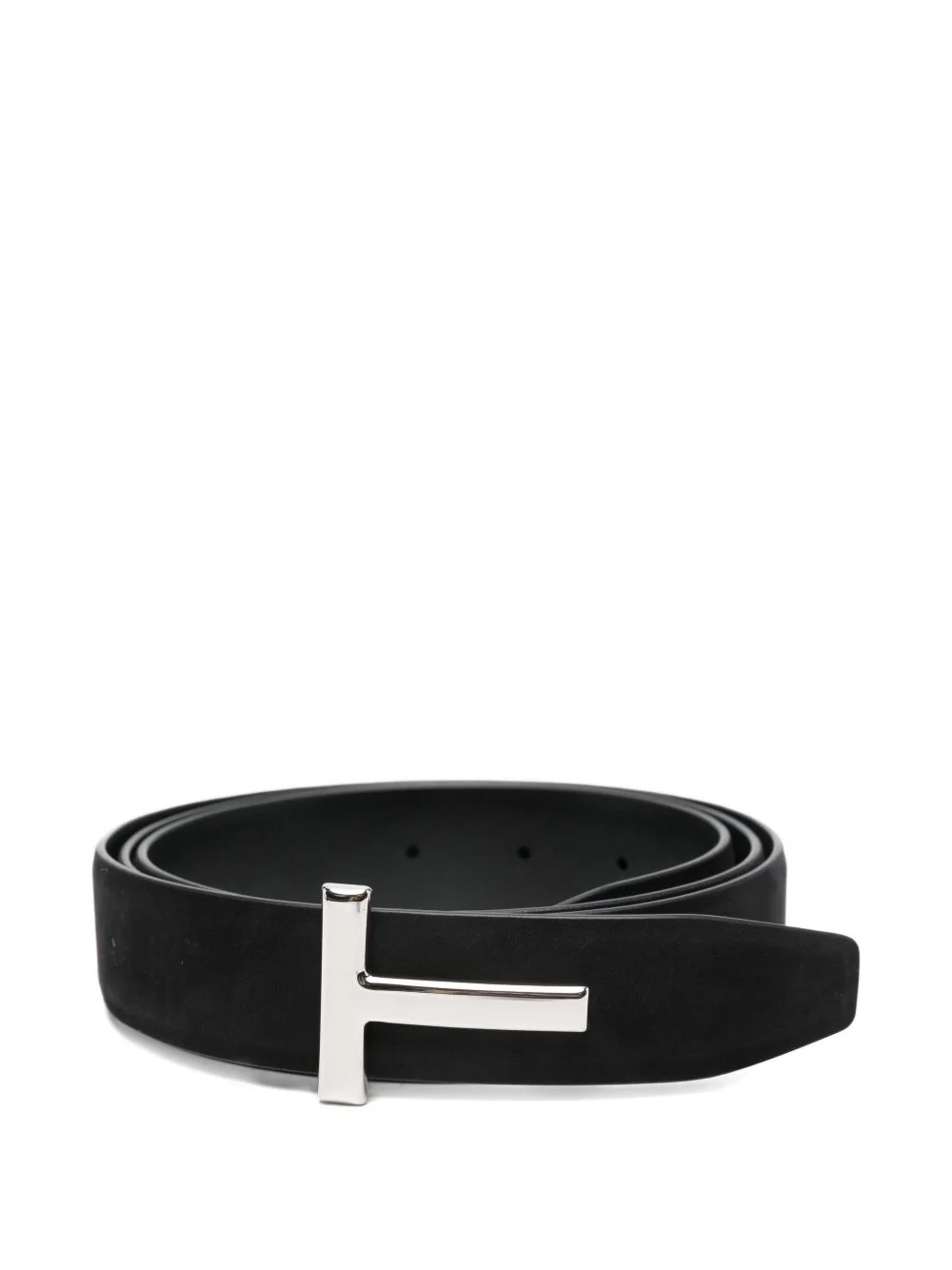 T-buckle suede belt - 1