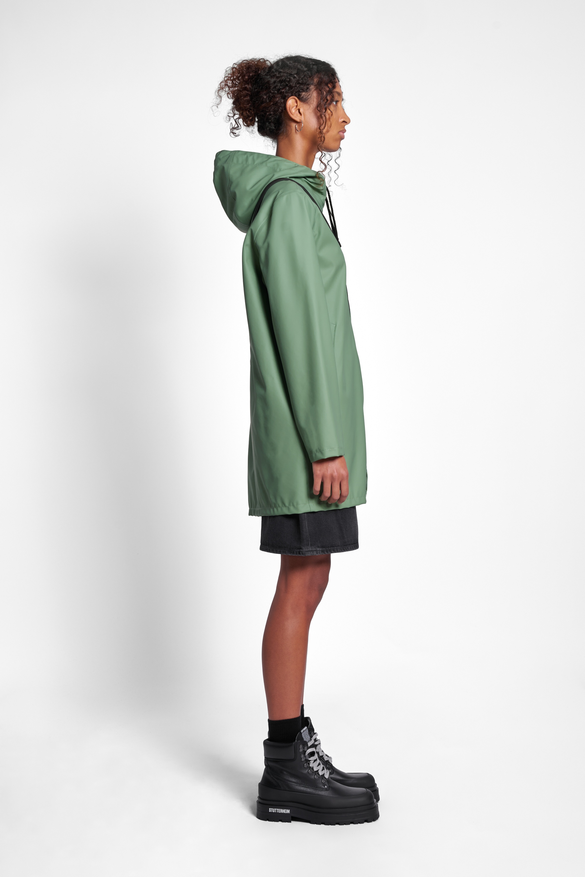 Stockholm Lightweight Zip Raincoat Loden Green - 3