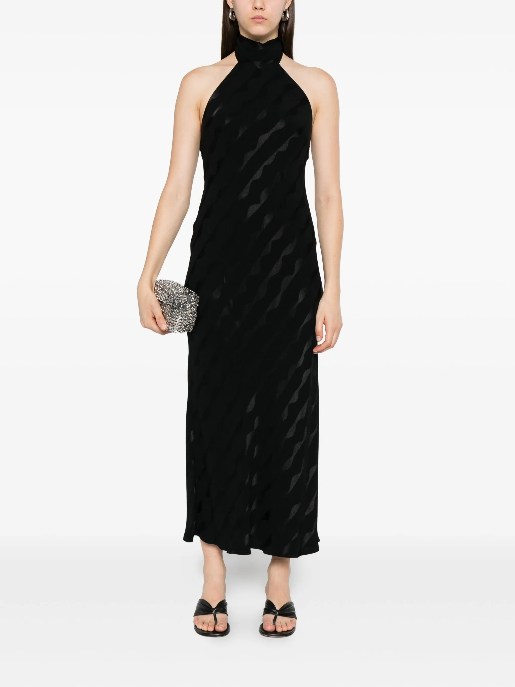 Rixo Maura Halterneck Jacquard Dress - 5