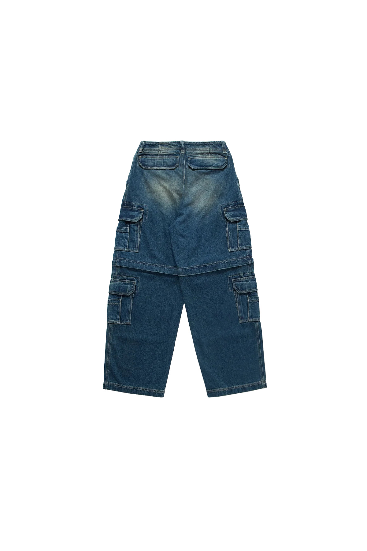 Vetements Hip-Hop Cargo Jeans Vintage Navy - 2