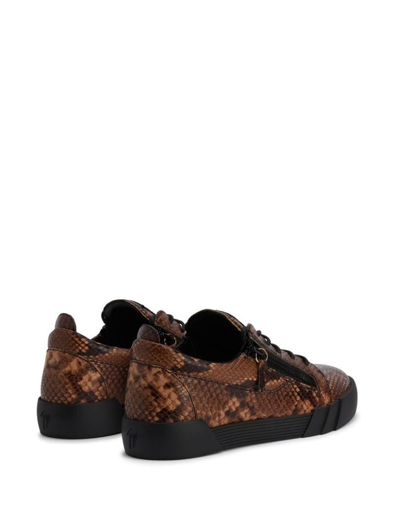 Frankie snakeskin-print leather sneakers 3