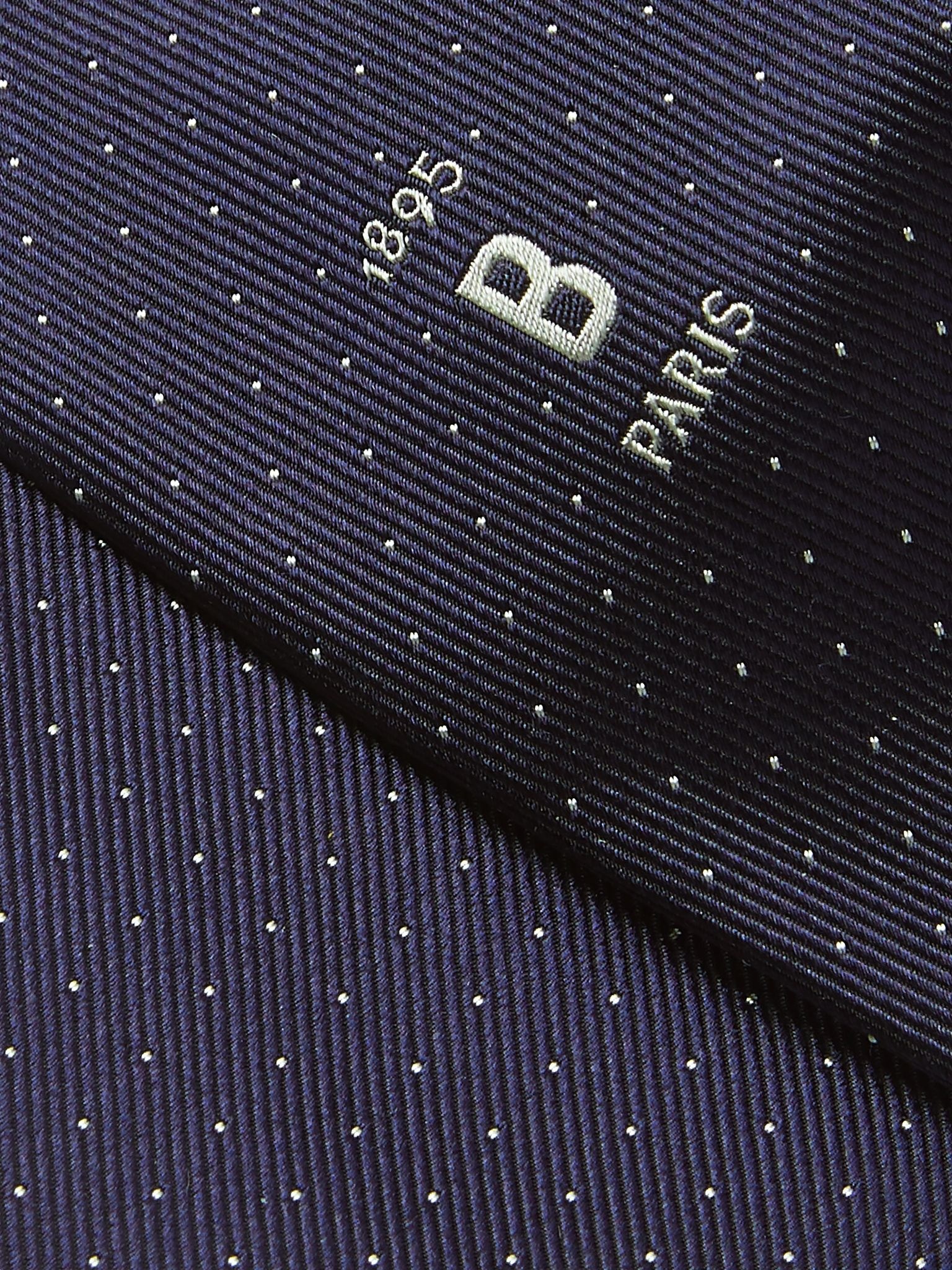 6cm Pin-Dot Mulberry Silk-Twill Tie - 3