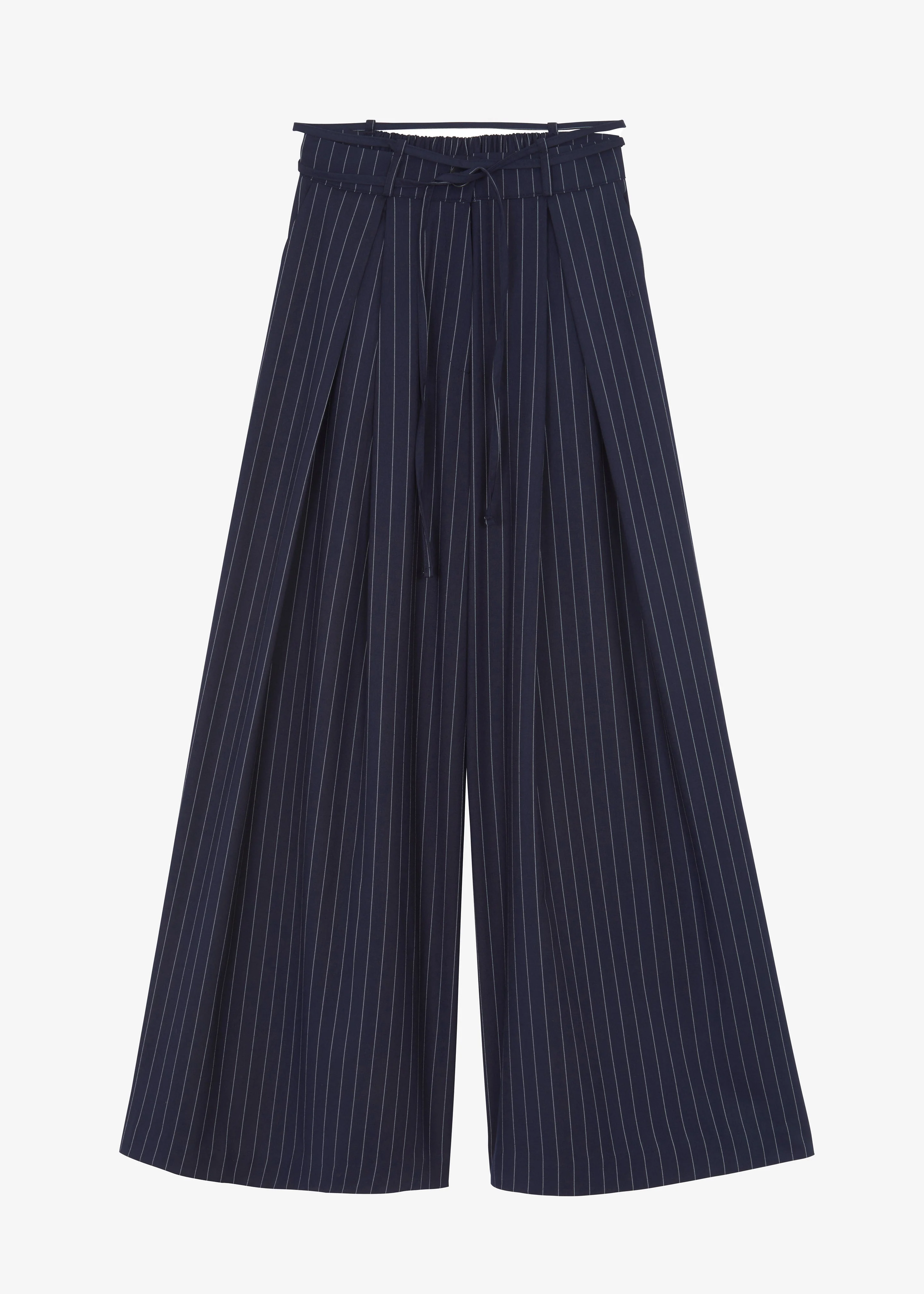 Noor Wide Pants - Navy Pinstripe - 1