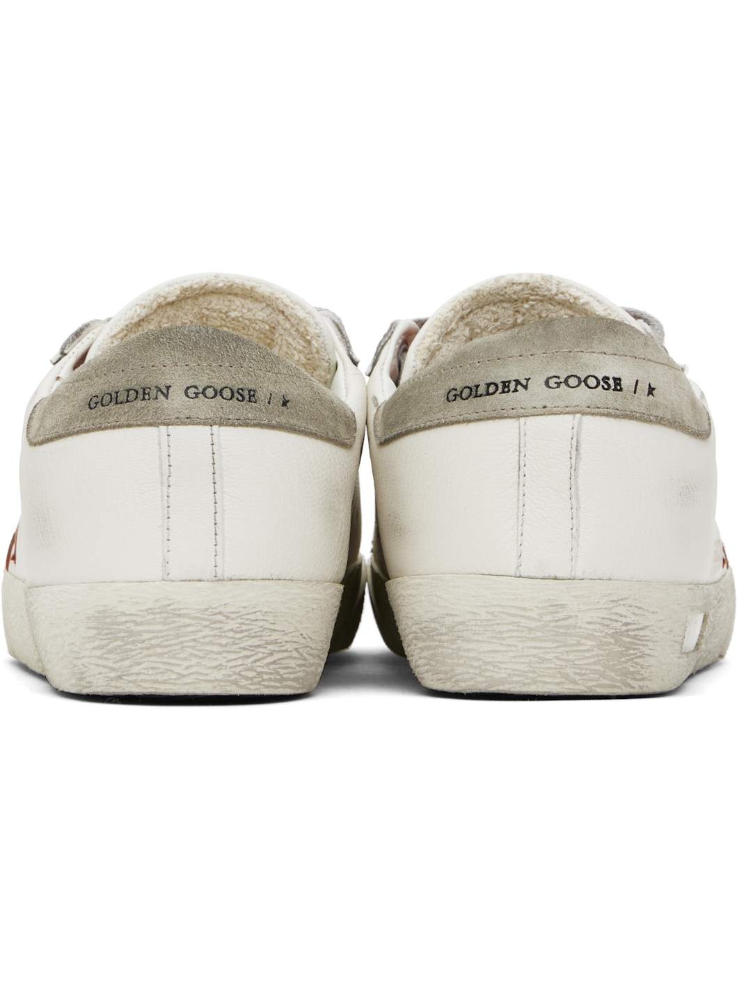 White & Orange Super-Star Penstar Sneakers - 2