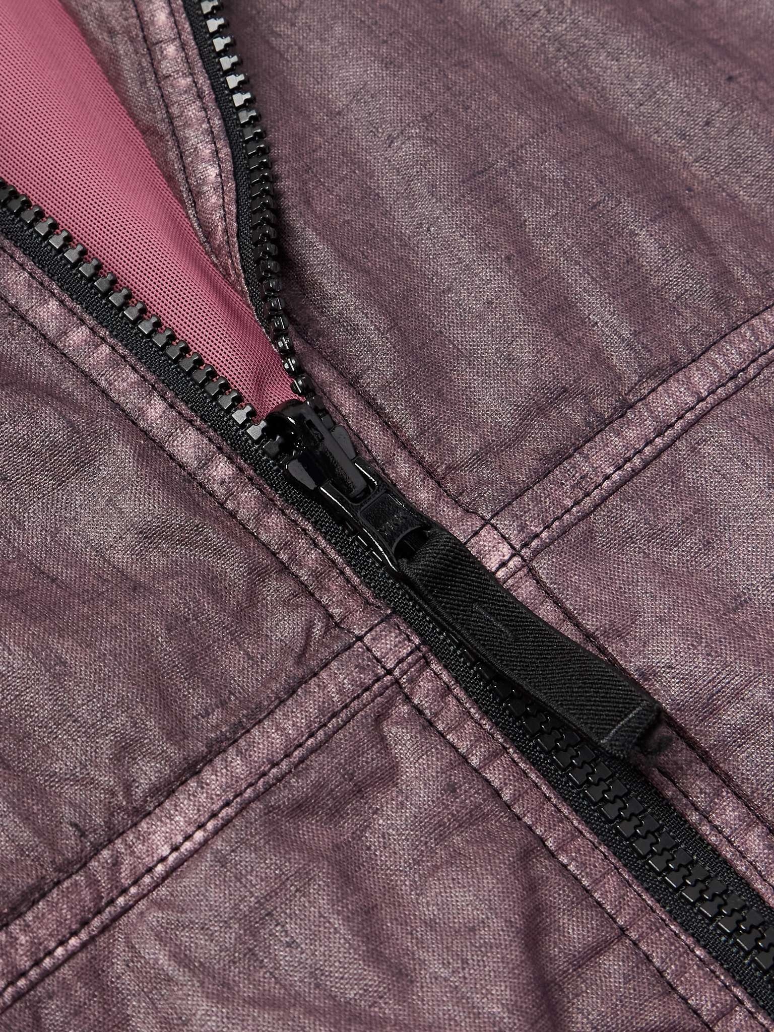 Logo-Appliquéd Garment-Dyed Lino Gommato Jacket - 4