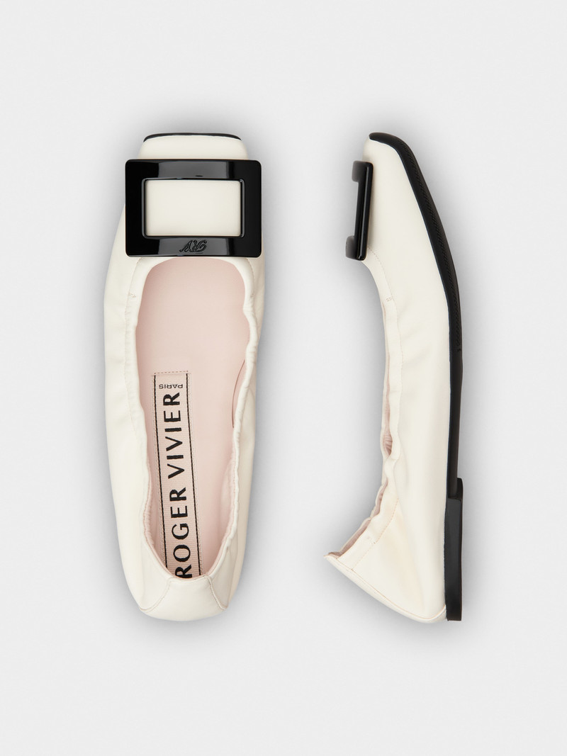 Viv' Pockette Lacquered Buckle Ballerinas in Nappa Leather 4