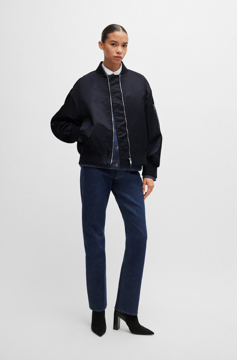 BOSS WATER-REPELLENT BOMBER JACKET WITH ZIPPED SLEEVE POCKET outlook