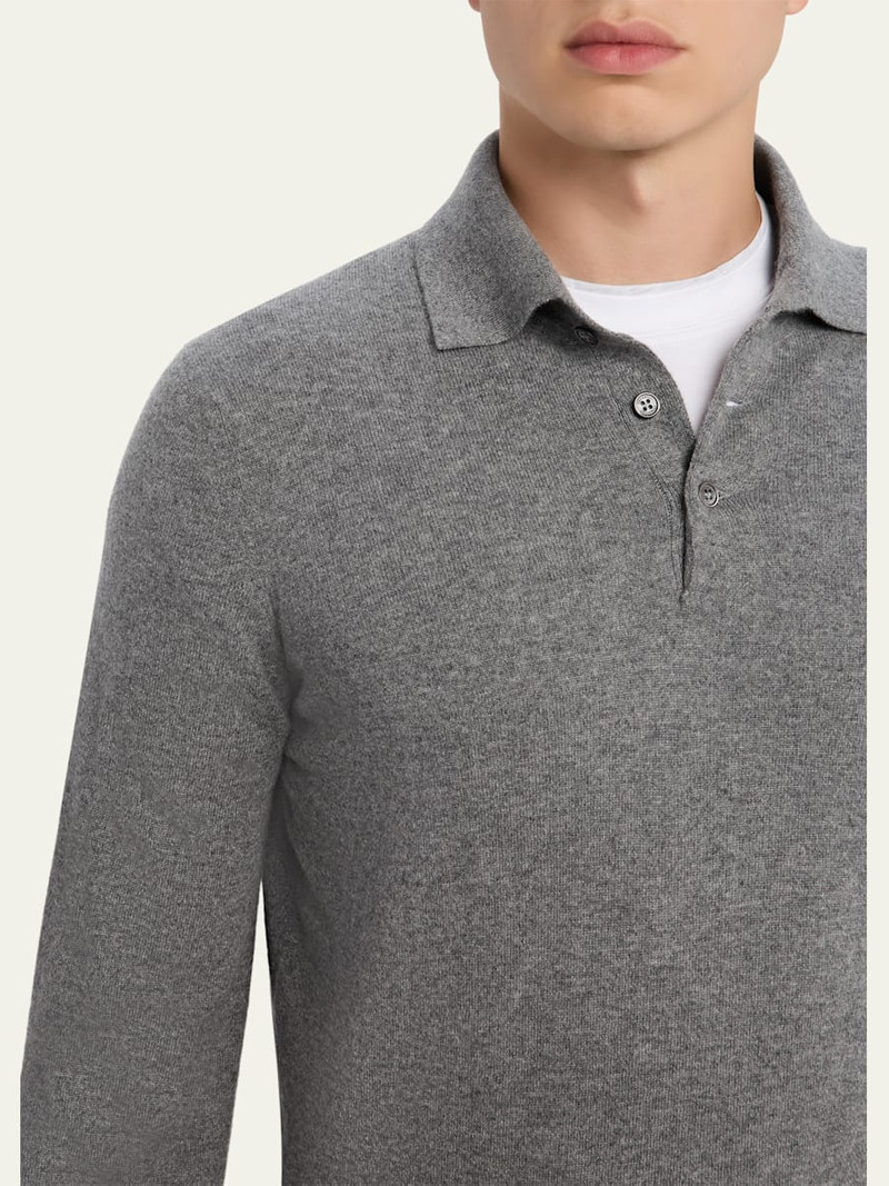 Men's Premium Cashmere Polo Sweater 5