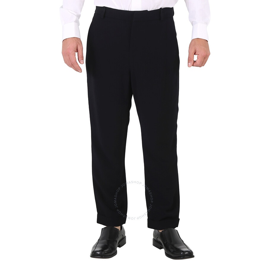 Balmain Men's Black Straight-leg Crepe Trousers - 3