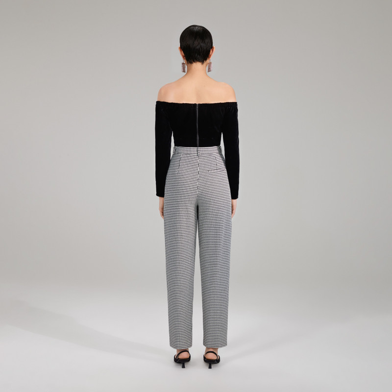 self-portrait Velvet Bow Top outlook