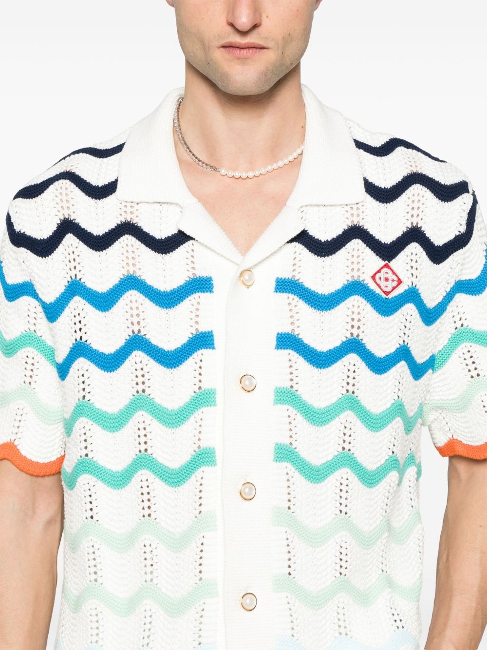 gradient wave shirt - 5