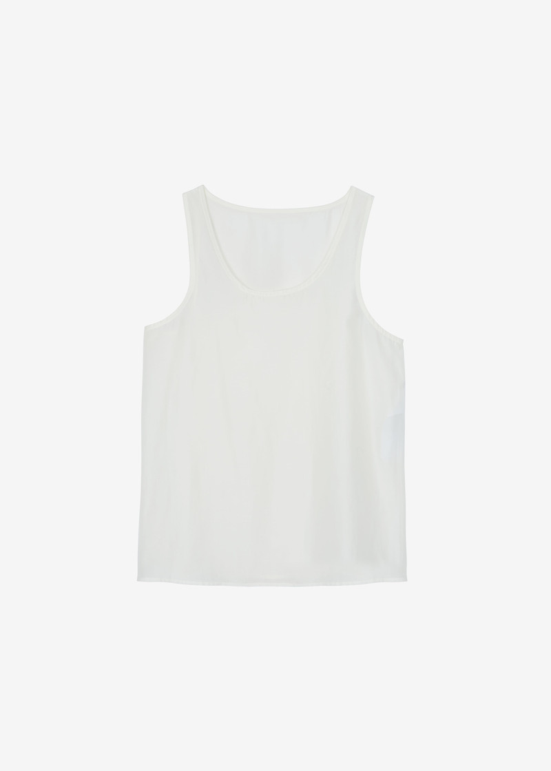 Nivee Lustrous Boxy Tank - Ivory 1