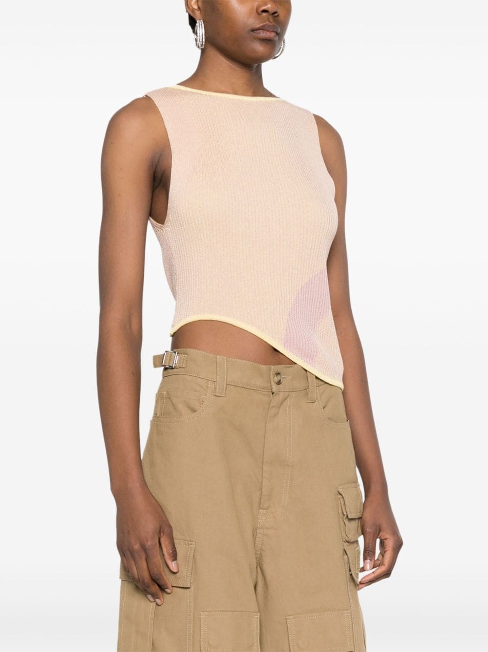 Comma asymmetric ribbed top - 3