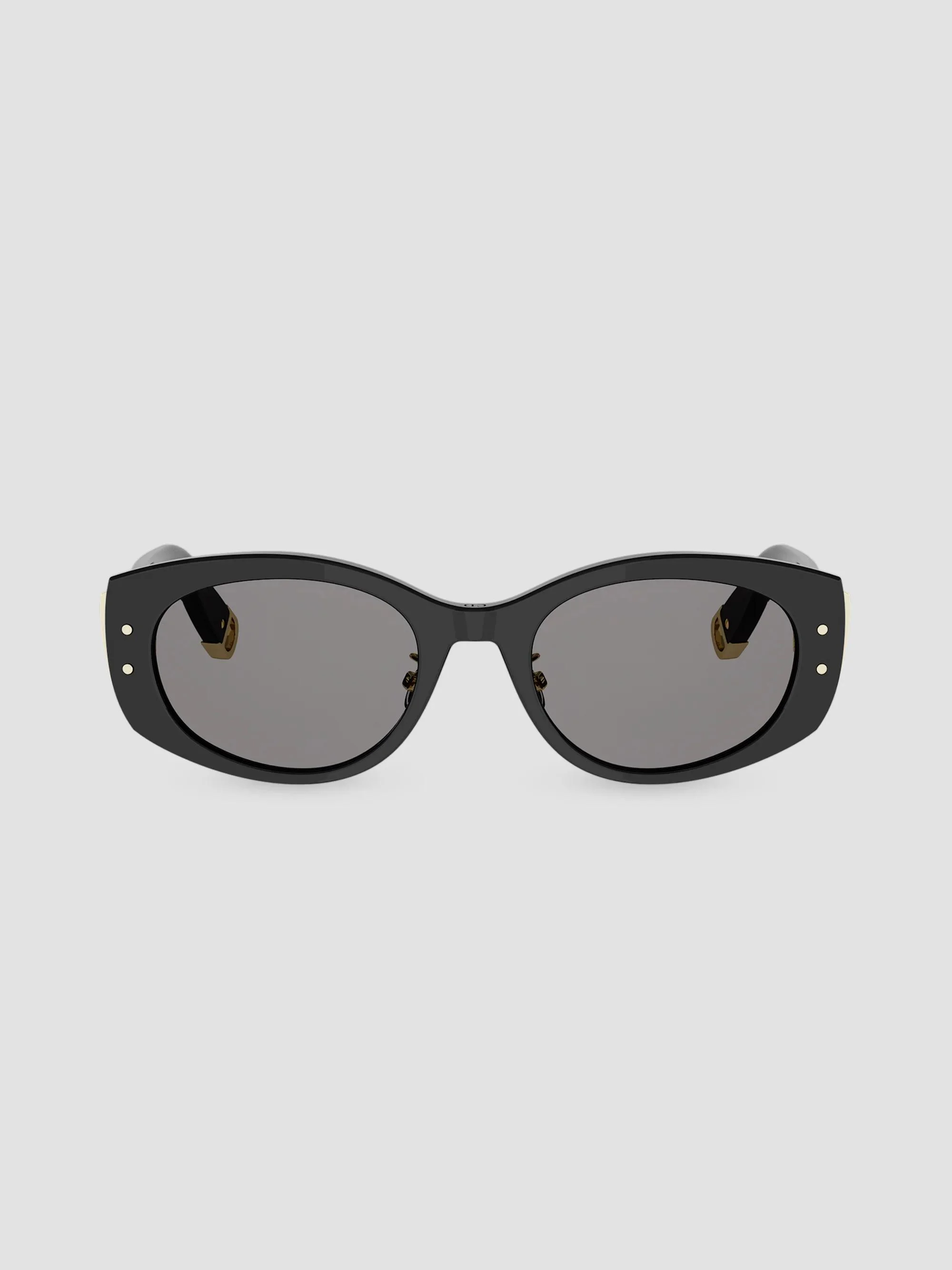 Women's New Dior B1U 52MM Oval Sunglasses - Black Grey - 1