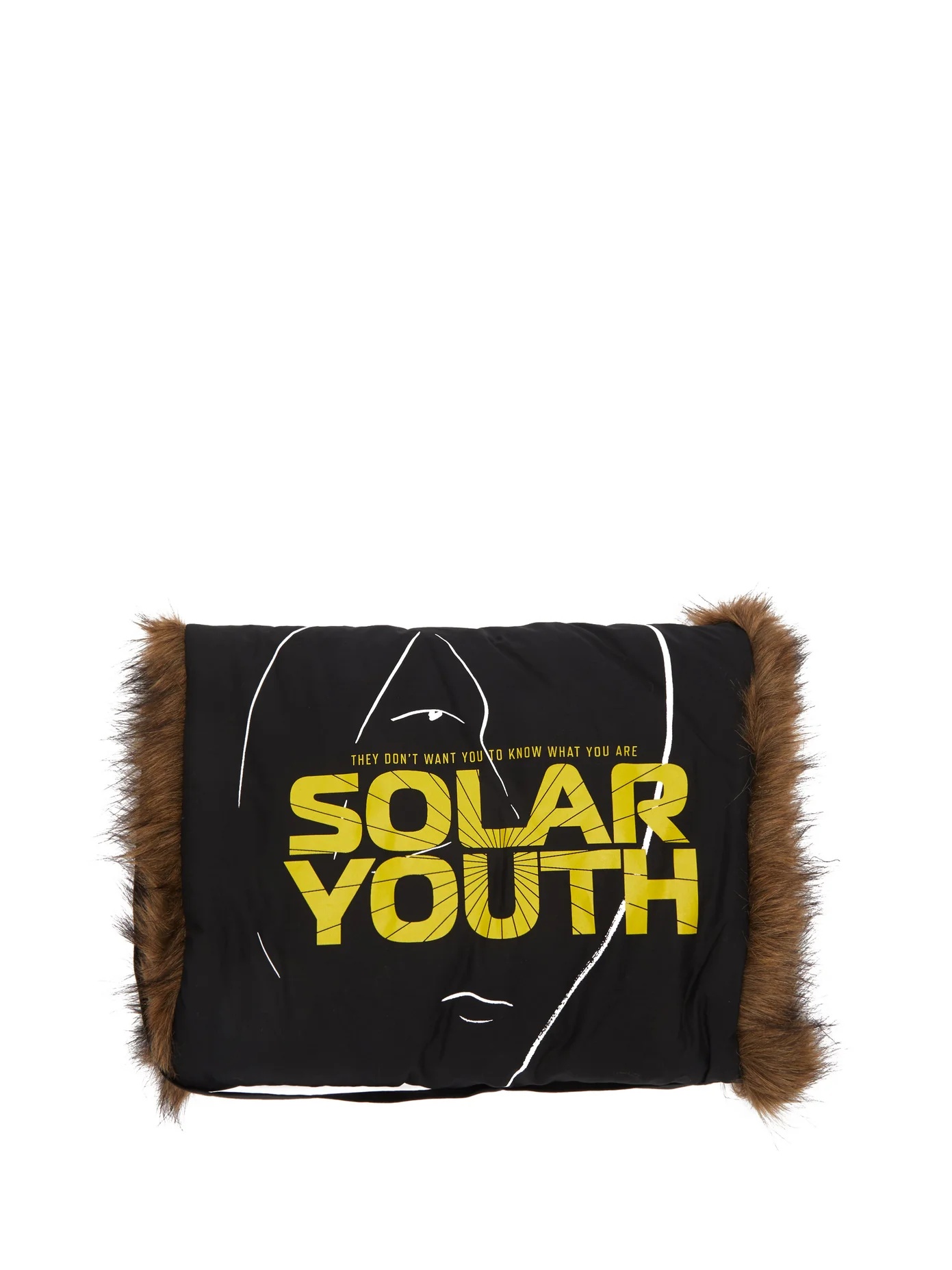 Solar Youth faux fur-lined cotton muff - 1