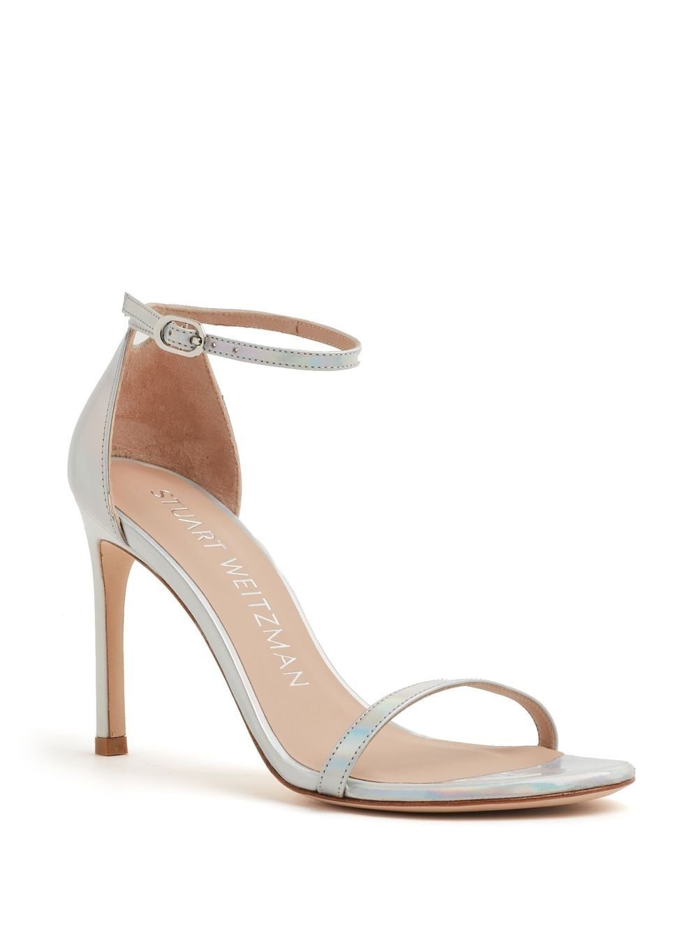 100mm iridescent-finish ankle-strap sandals - 2