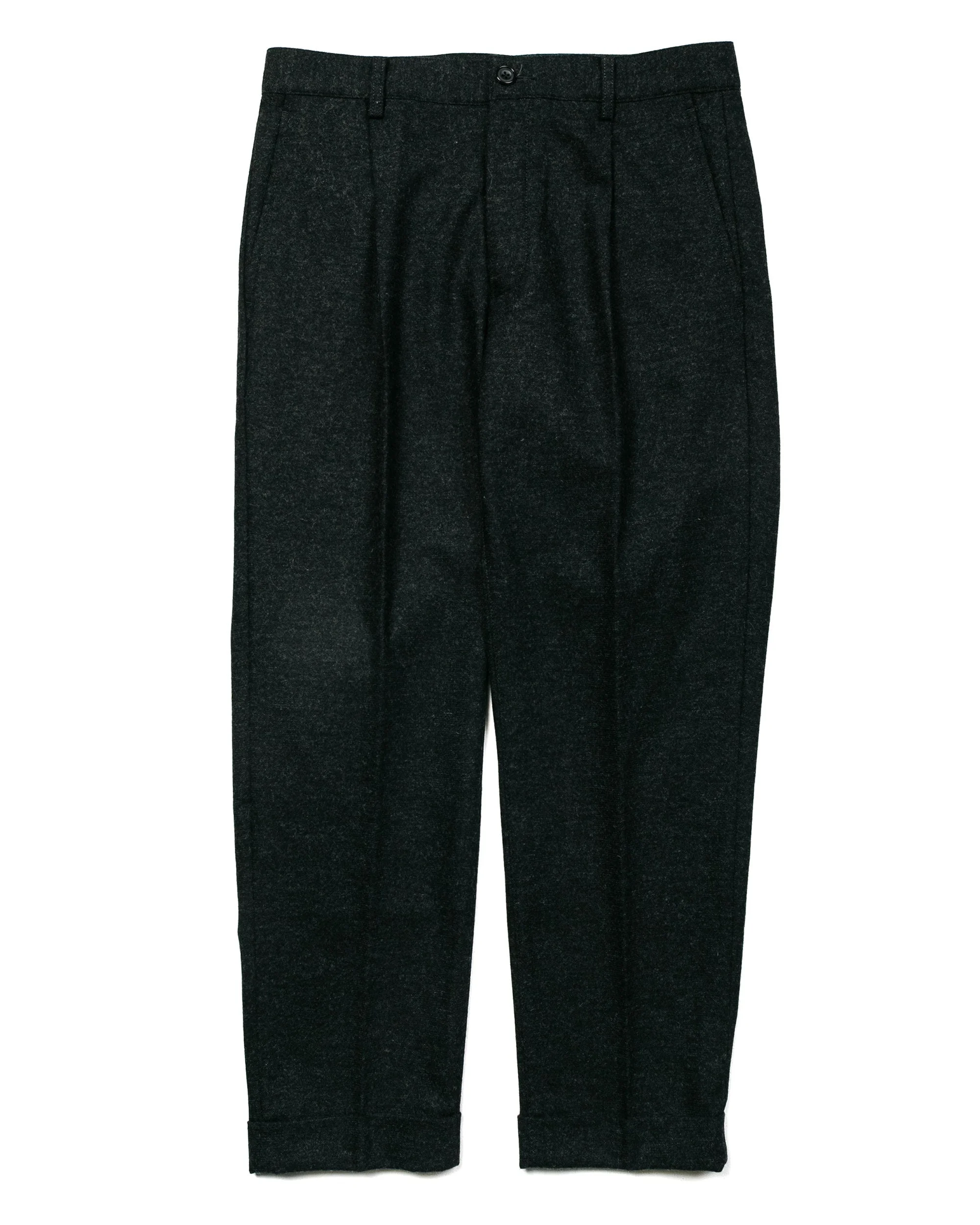 1Pleat Wool Cashmere Charcoal Grey - 1