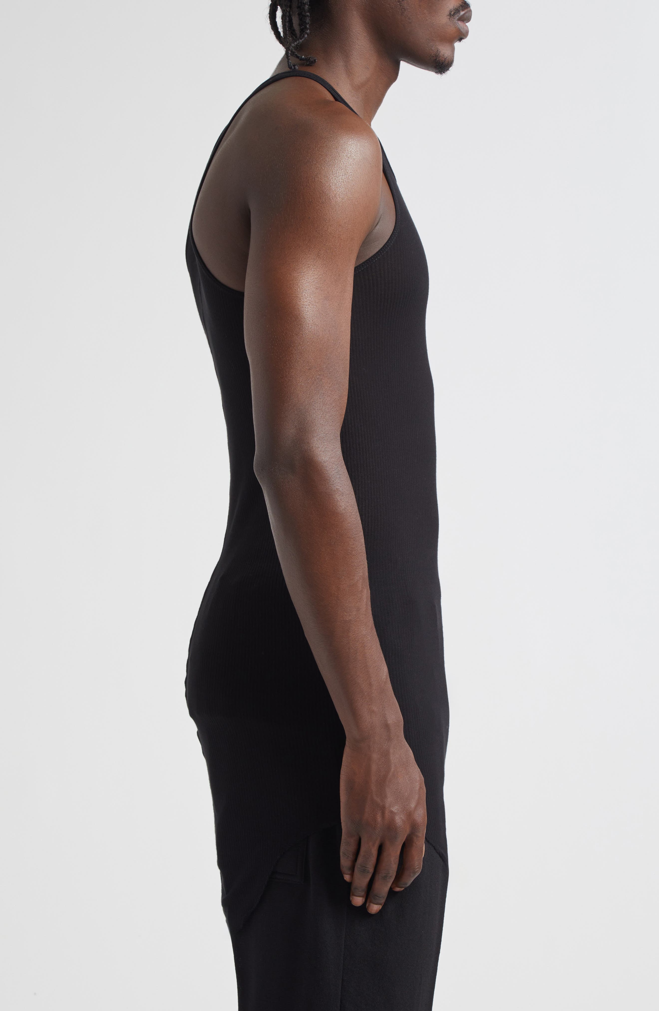 Rick Owens Basic Rib Tank in Black at Nordstrom - 4