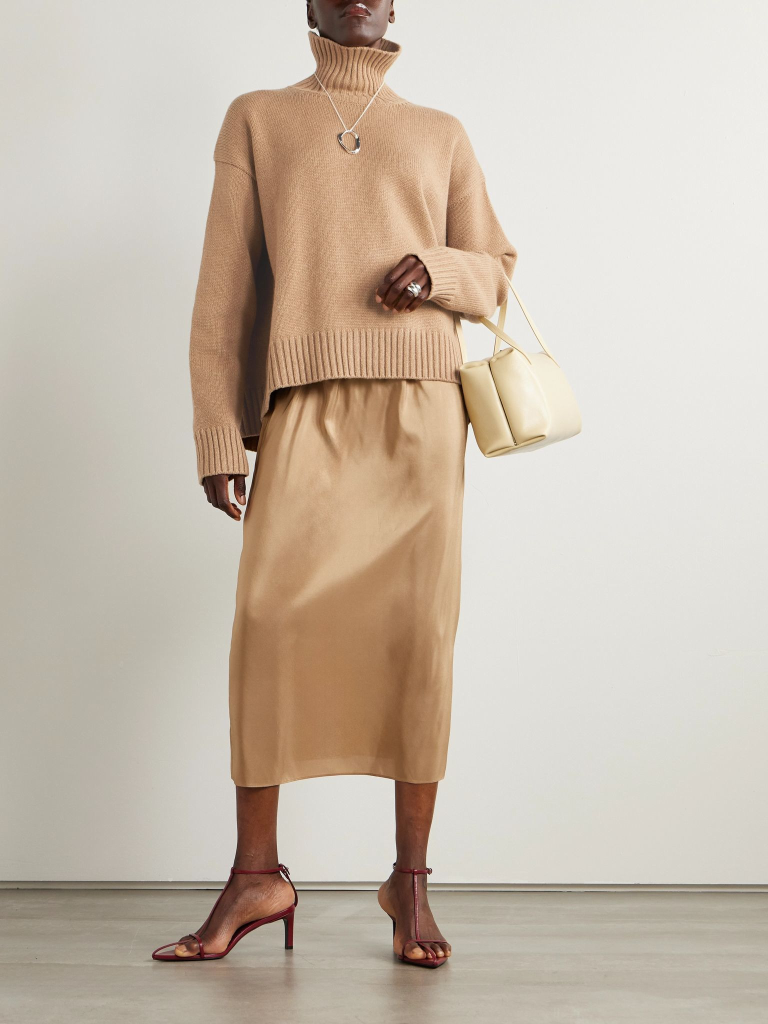 Cashmere-blend turtleneck sweater Camel - 2